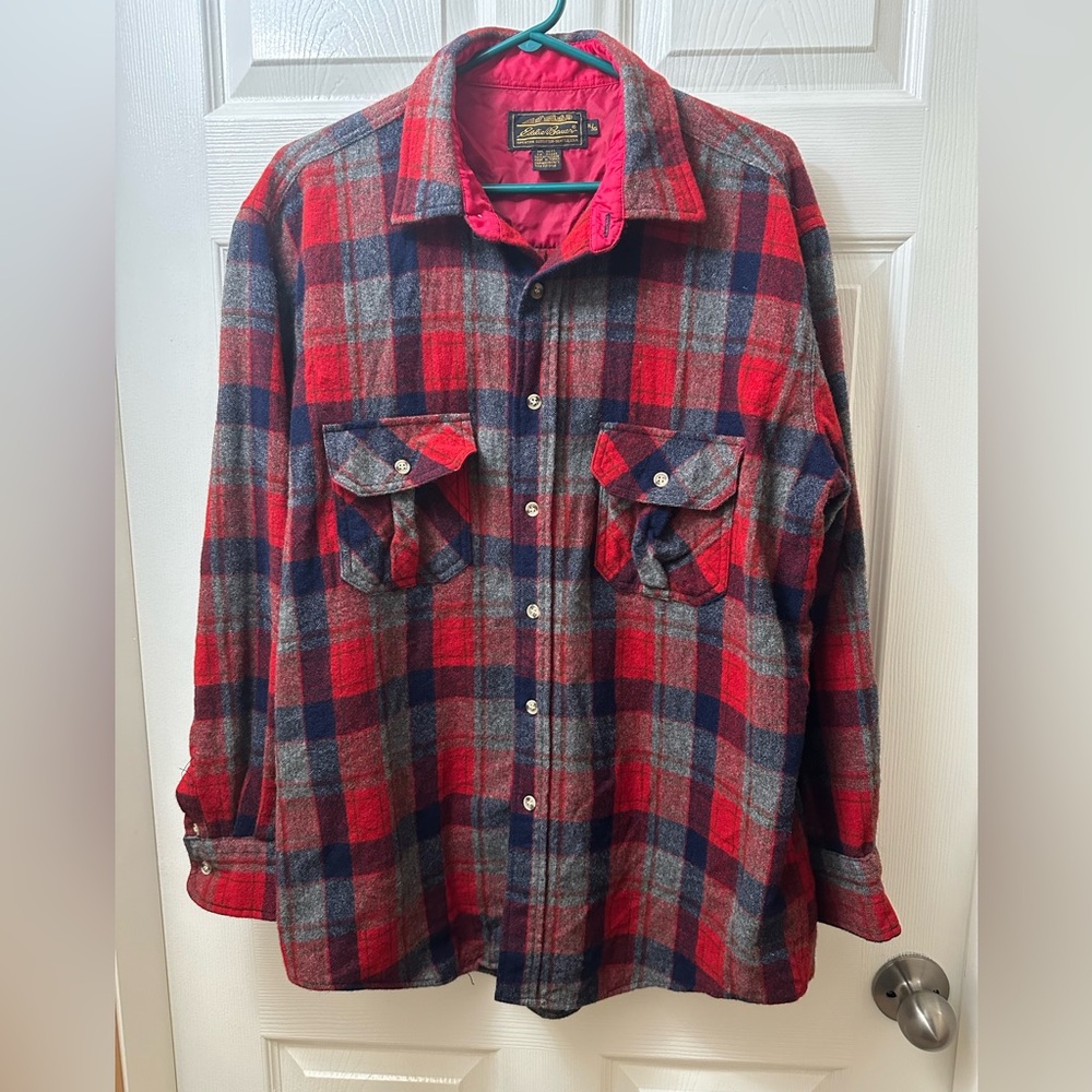 Vintage Eddie Bauer Lined Shirt Jacket Men’s XL